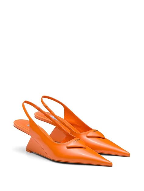 prada slingback block heel|Prada heels.